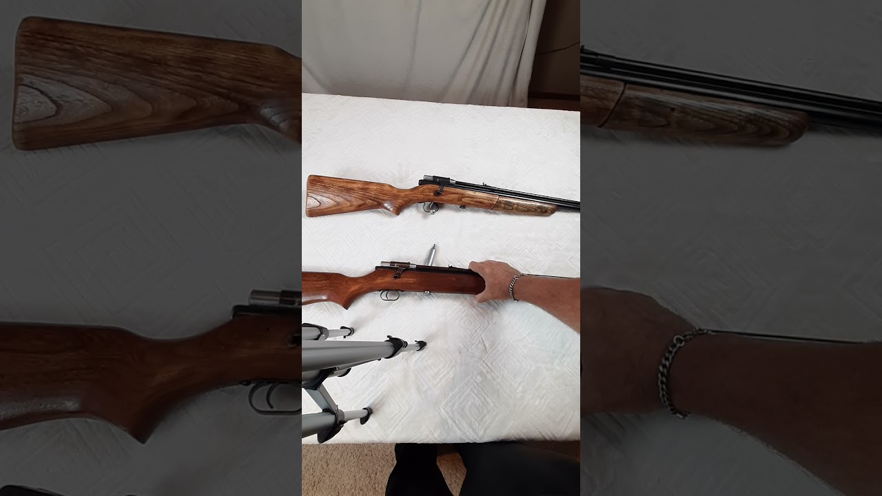 Crosman 140 First and Second Rifle Variants, Comparing Fingertip to Auto Re-cocking Features