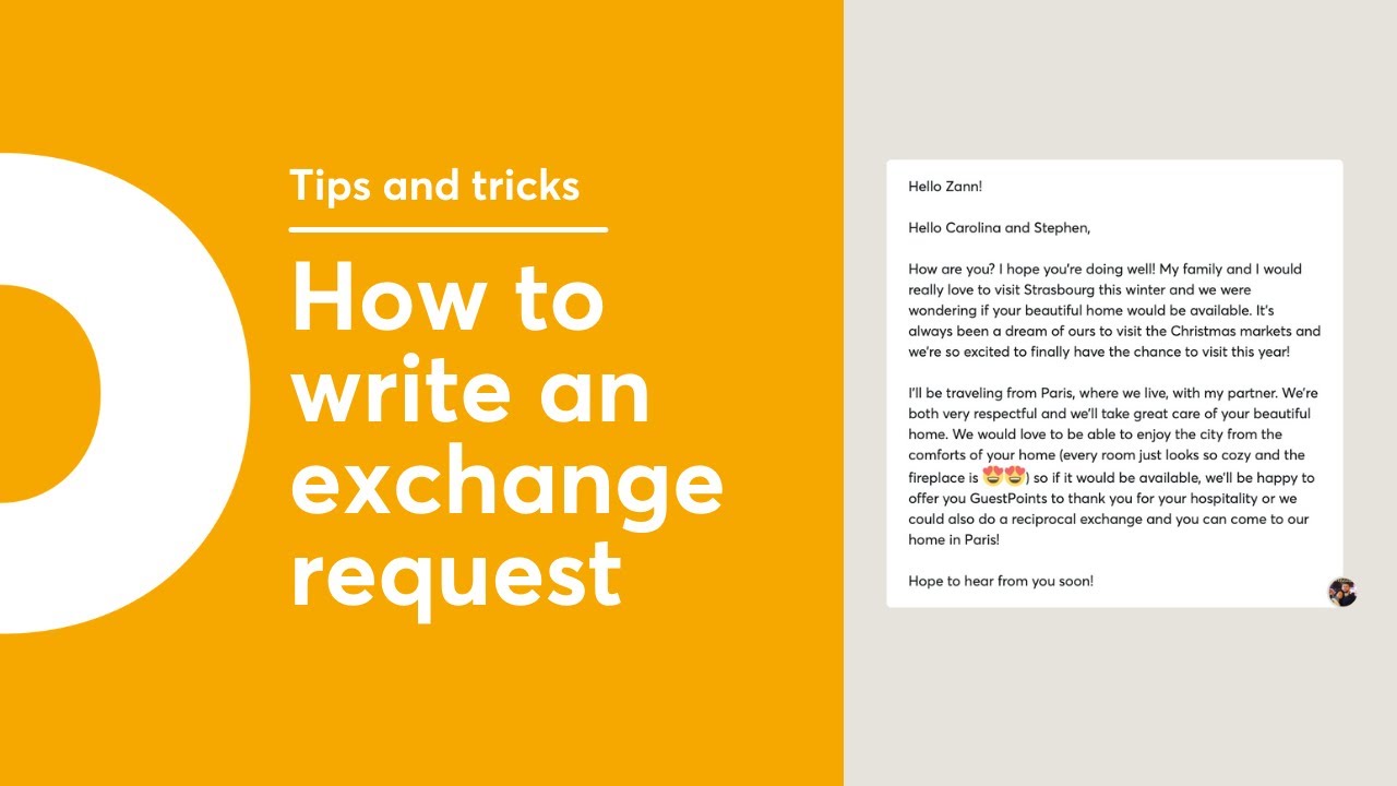 HomeExchange Tips: How to write an exchange request