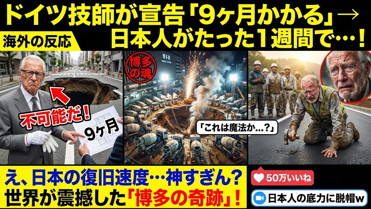 【海外の反応】「日本人は狂っている！」40年の経験を持つドイツ人の主任技師は計画を嘲笑したが、翌朝、世界を揺るがす「一夜の奇跡」を目撃し、完全に崩れ落ちた。