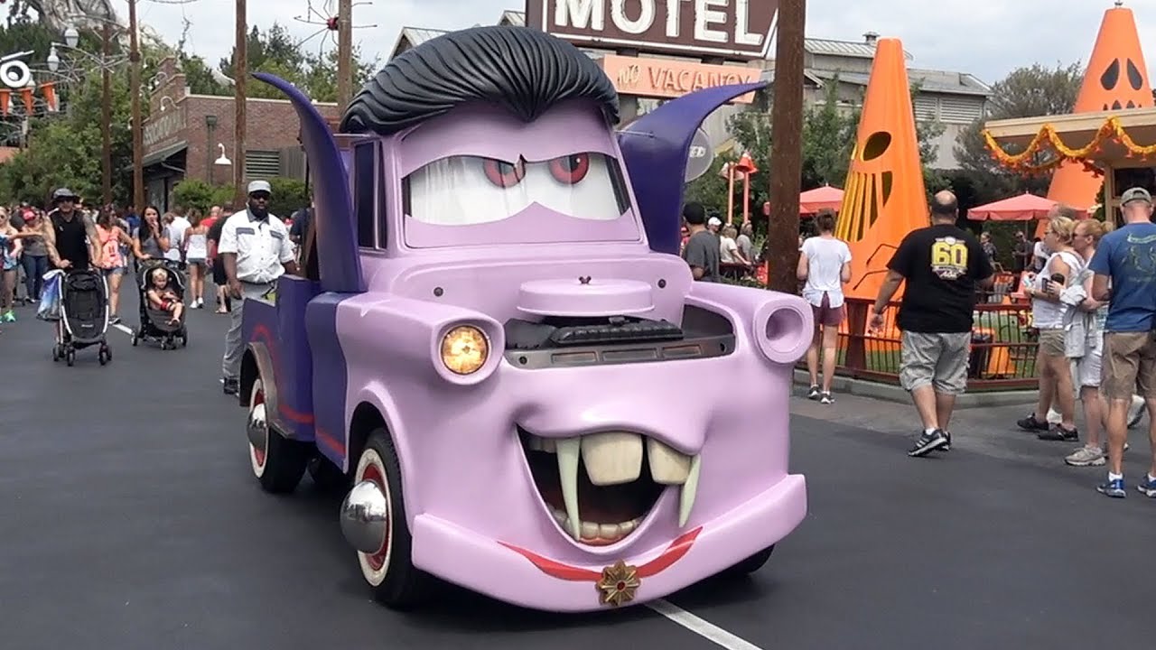 Talking Mater Halloween Vampire Meet & Greet at Cars Land, Disney California Adventure - Disneyland