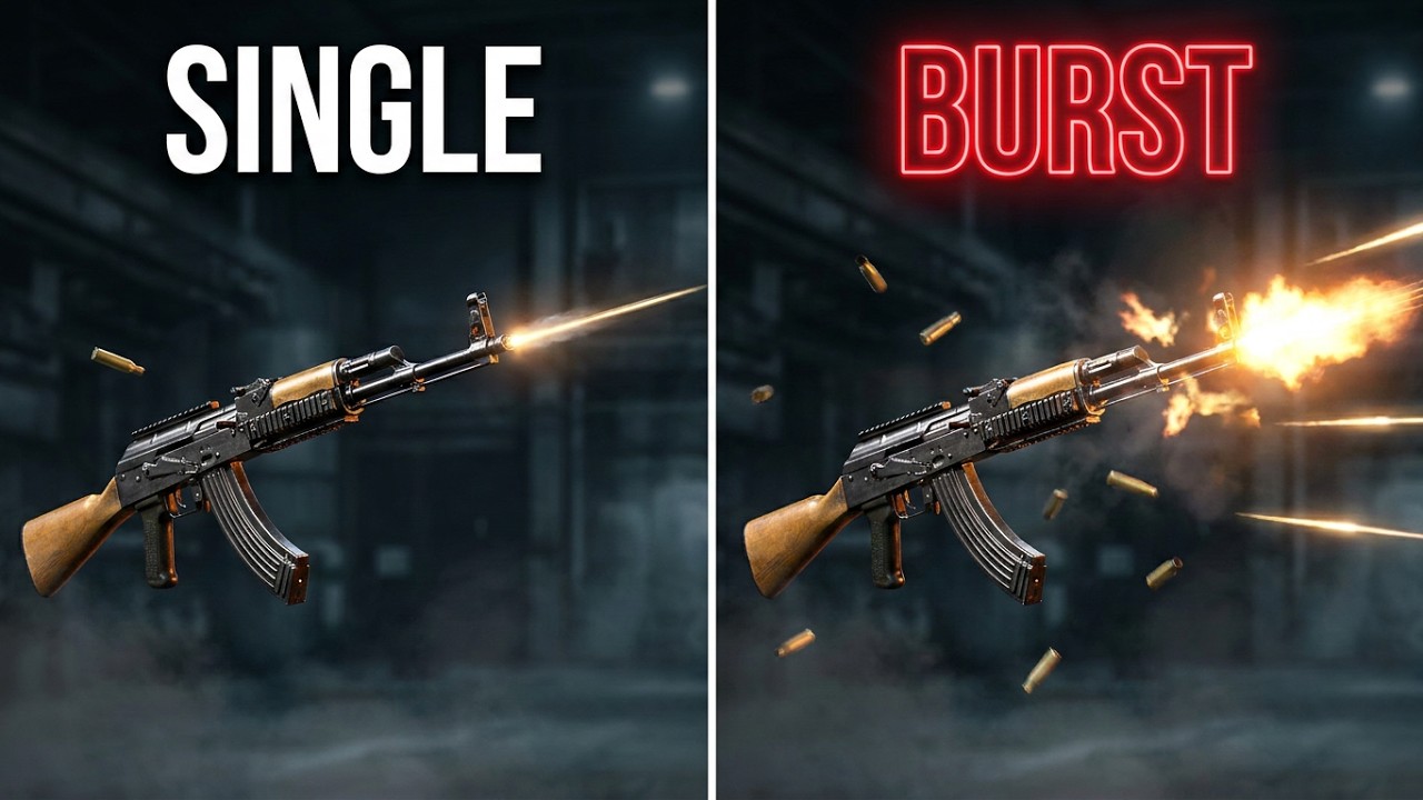 AK-47 Gameplay Simulator | Single & Burst Fire Test with Reload