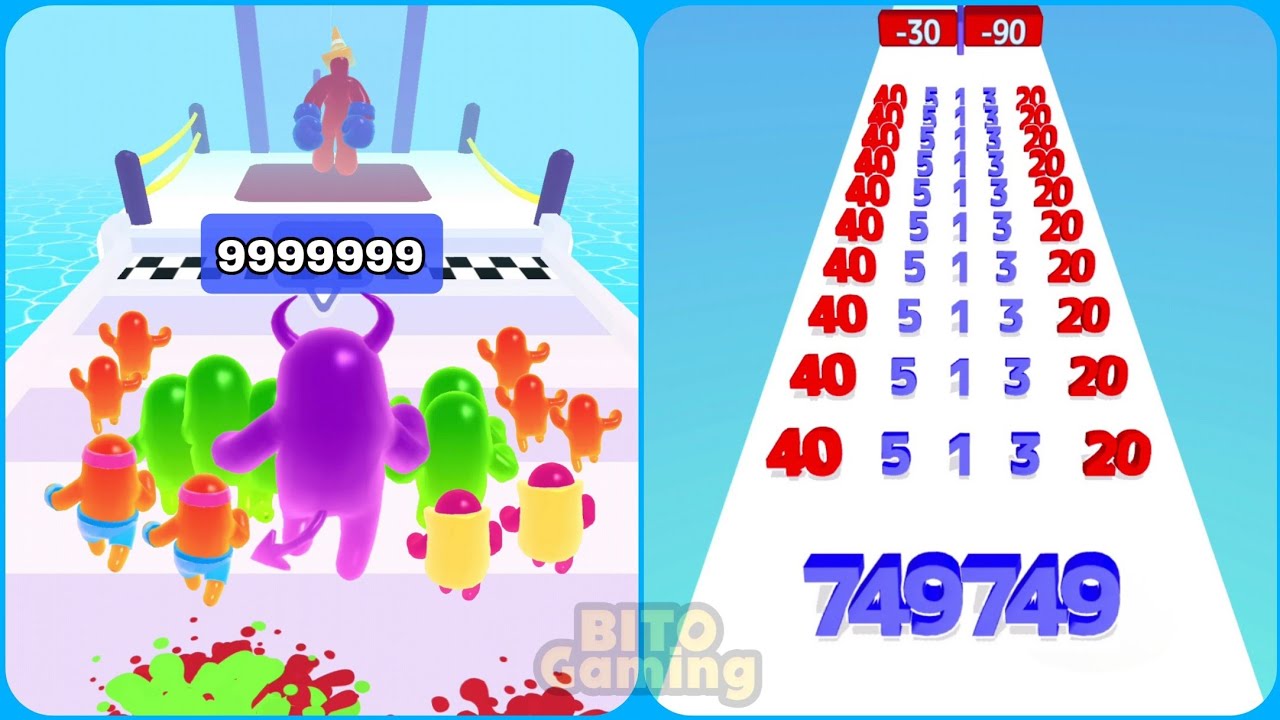 Join Blob Clash 3D Vs Number Master 🧟‍♂️👤9⃣8⃣0⃣🔴🟢🟣 Max All Levels Android iOS Gameplay  Ep 14
