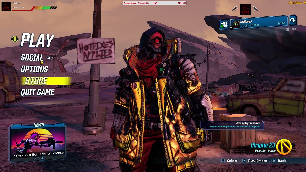 [PL]🔥Borderlands 3🔥[#01] - Vault Hunter Leveling / FL4K Pet Build - #01