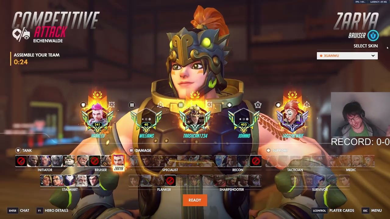 Harbleu Vs Cyx🥵 TOP 500 Zarya Gameplay Overwatch season 1