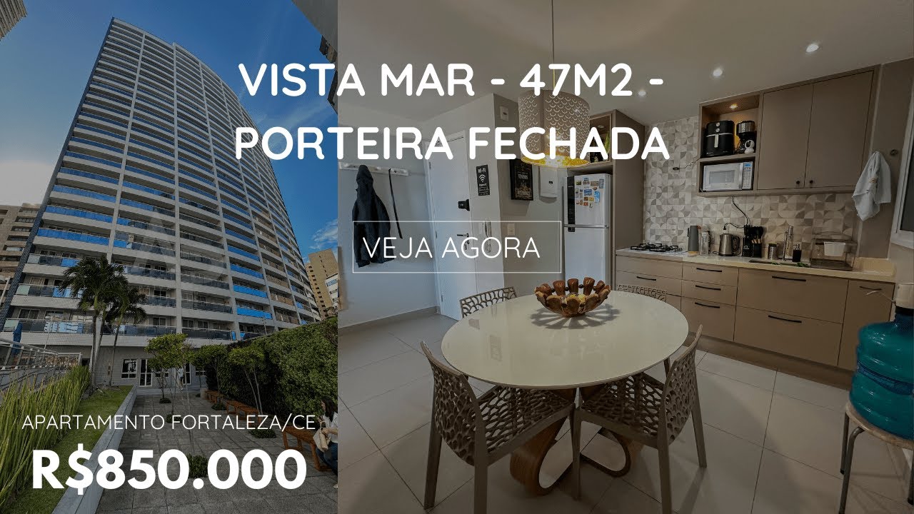 APARTAMENTO VISTA MAR 100% MOBILIADO EM FORTALEZA/CE! MORE OU INVISTA!