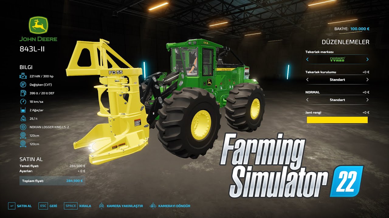 FS22 – John Deere 643L-Ii Feller Buncher #mod