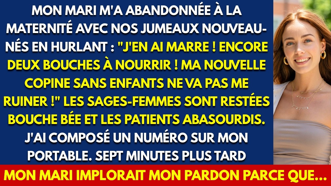 MON MARI M'A ABANDONNÉE À LA MATERNITÉ AVEC NOS JUMEAUX NOUVEAU-NÉS EN HURLANT : J'EN AI MARRE !