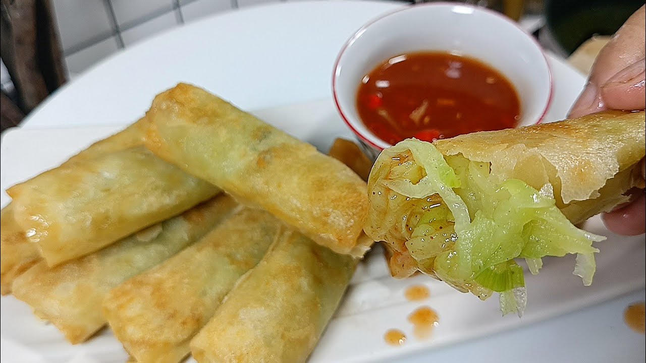 CUMA 2 BAHAN  || Cara Membuat Lumpia Goreng Paling Mudah ..