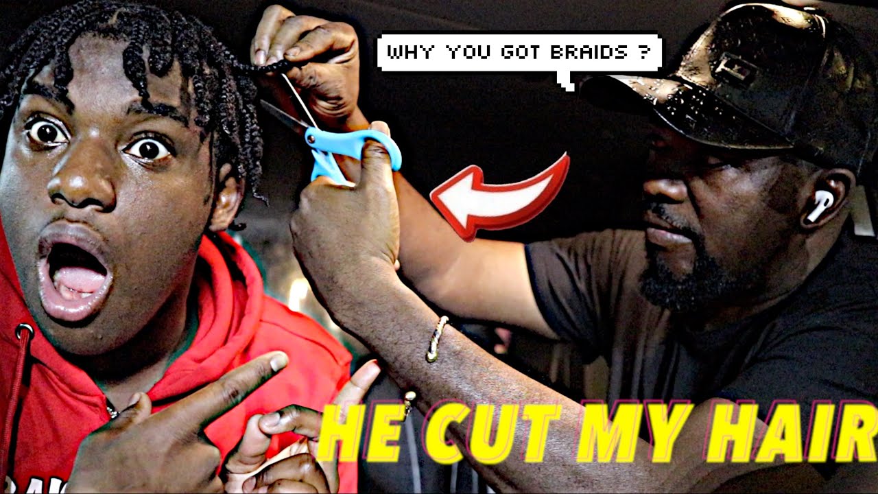 I BRAIDED MY HAIR TO SEE HOW MY AFRICAN DAD WOULD REACT *HE CUT IT*😡😡