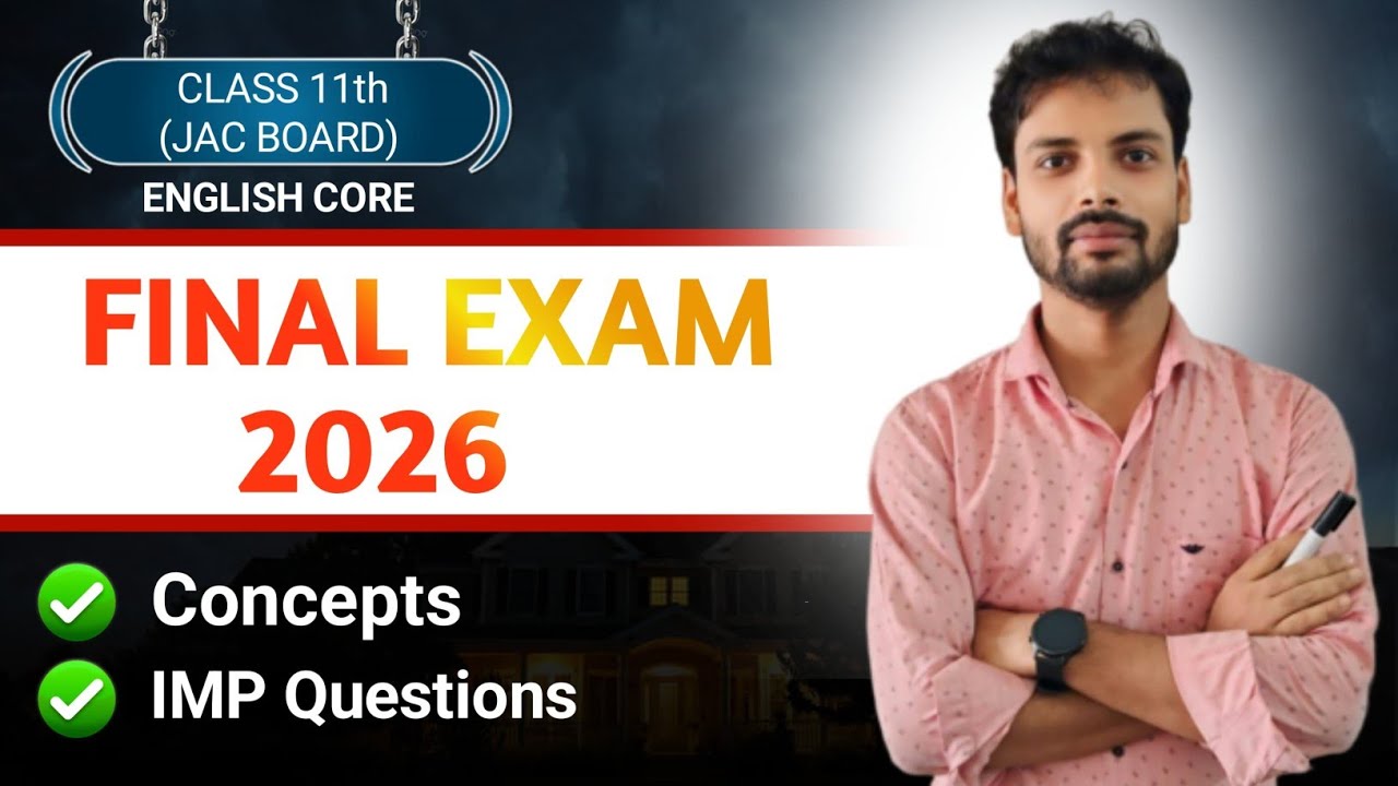 JAC BOARD CLASS 11th English Core Exam 2026|English Model question paper 2026|important question