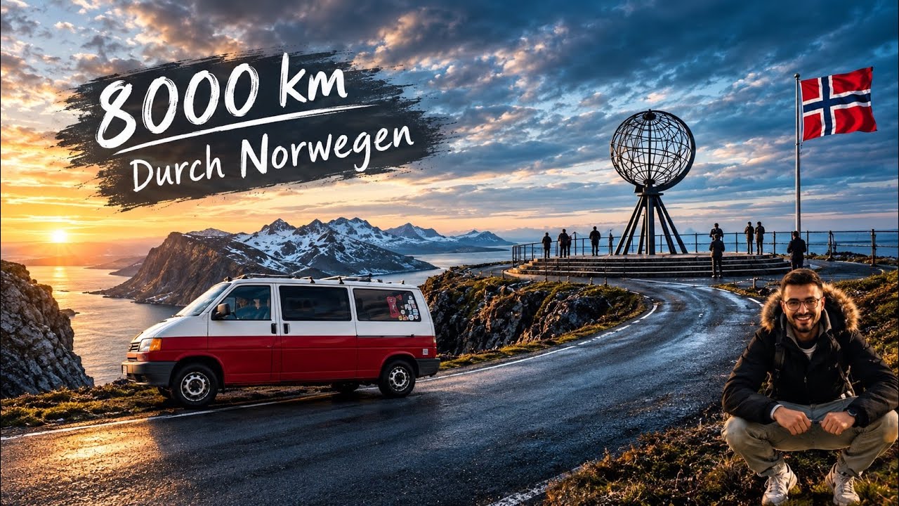 ZIEL IN SICHT!! 8000 km im VW Bus bis zum Nordkapp || Wanderung zum atemberaubenden Alta Canyon 🏔️