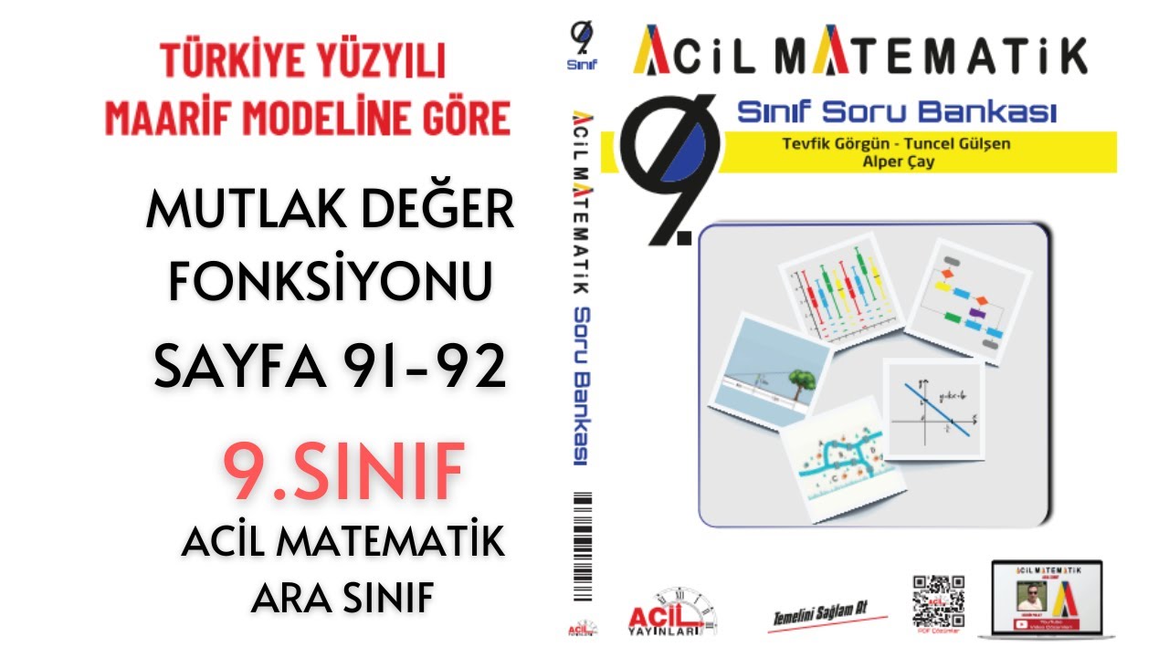 9.Sınıf Soru Bankası 2.Tema Mutlak Değer Fonksiyonu (Sayfa 91-92)