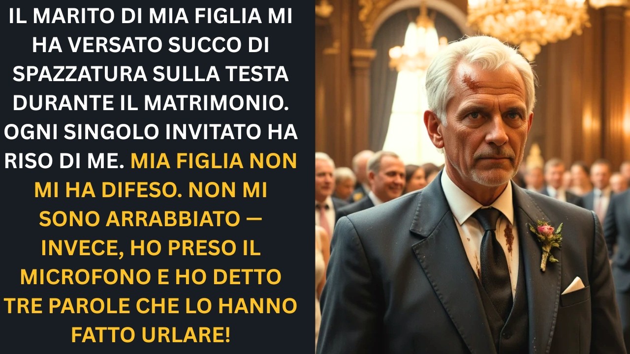 Al matrimonio di mia figlia, lo sposo mi ha umiliato ecco cosa meritavi
