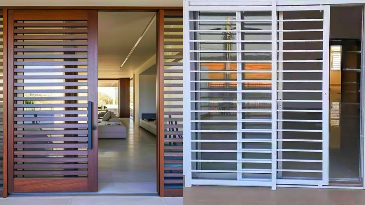 Modern Sliding Grill Door Design | Folding Door Safety Gate Sliding MS Door | Bi-Fold Sliding Door 