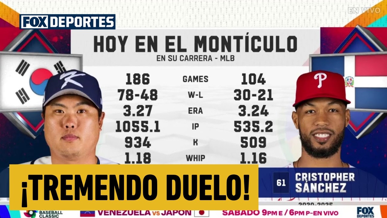 🤩⚾ ¡TREMENDO DUELO! | Corea Del Sur vs República Dominicana | World Baseball Classic 2026