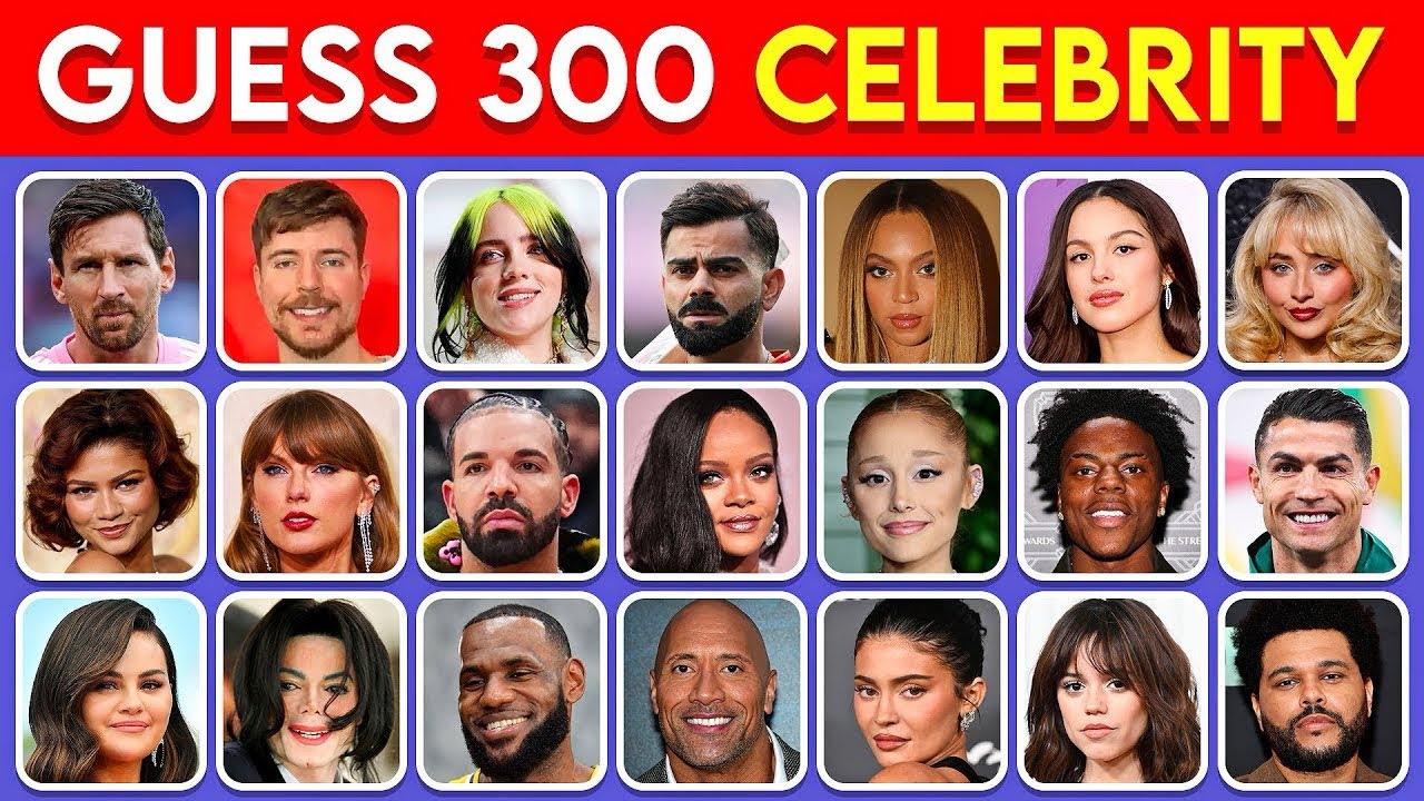 Guess the Celebrity in 3 seconds Quiz | 300 Most Famous People in the World 🌎 | Quiz Raven