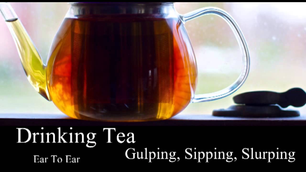 Binaural ASMR Drinking Tea, Mouth Sounds (Gulping, Sipping, Slurping)