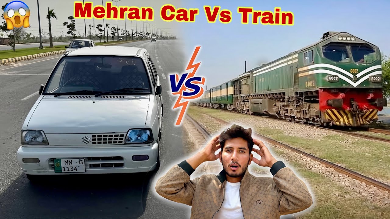MEHRAN CAR VS TRAIN🚆 RACE 😱 WHO WINNER&hellip;!