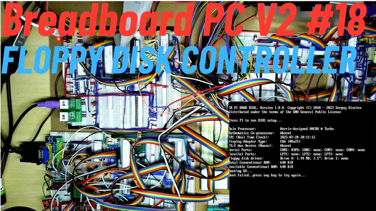 New Breadboard 8088 PC V2 #18 Floppy Disk Controller