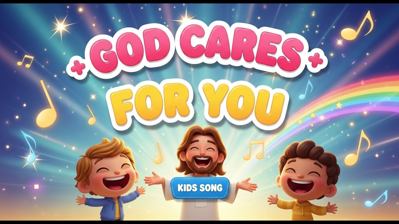 God Cares for You 💖 Christian Song for Kids | Bible Songs for Children | Kids Worship Music