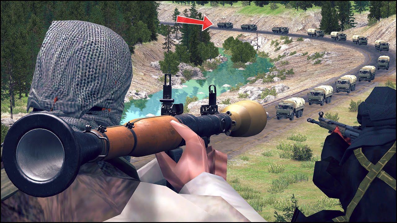 REBELS AMBUSH INDIAN CONVOY - VALLEY