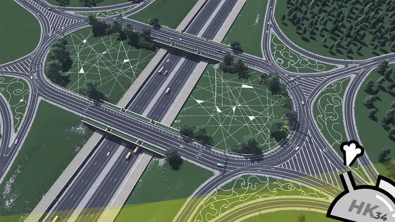 Cities: Skylines - Rotary Interchange