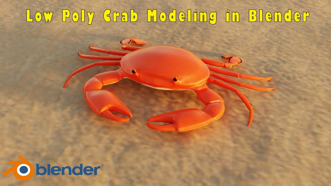 Low Poly Crab Modeling in Blender 2.93