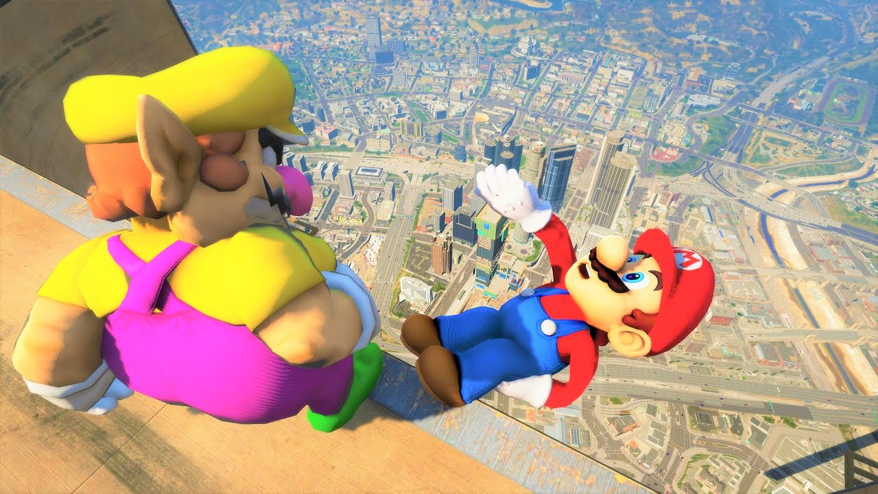 GTA 5 Mario vs Wario Ragdolls Compilation ep.2 (Funny Moments | Euphoria Physics)