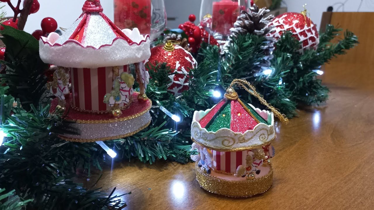 Diy [INÉDITO]  Passo a Passo Um Lindo Carrossel de Natal com Rolinho de Papel Higiênico