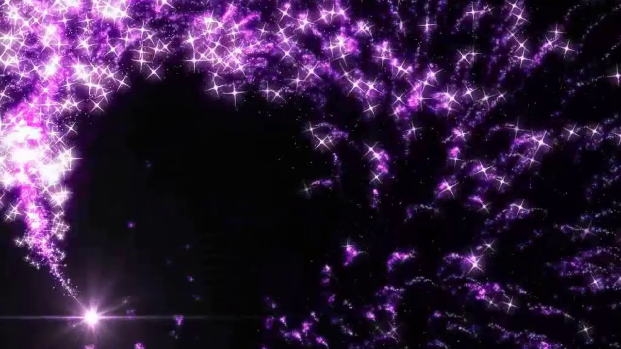 Beautiful romantic fairy pink, green, red particles star black screen effects