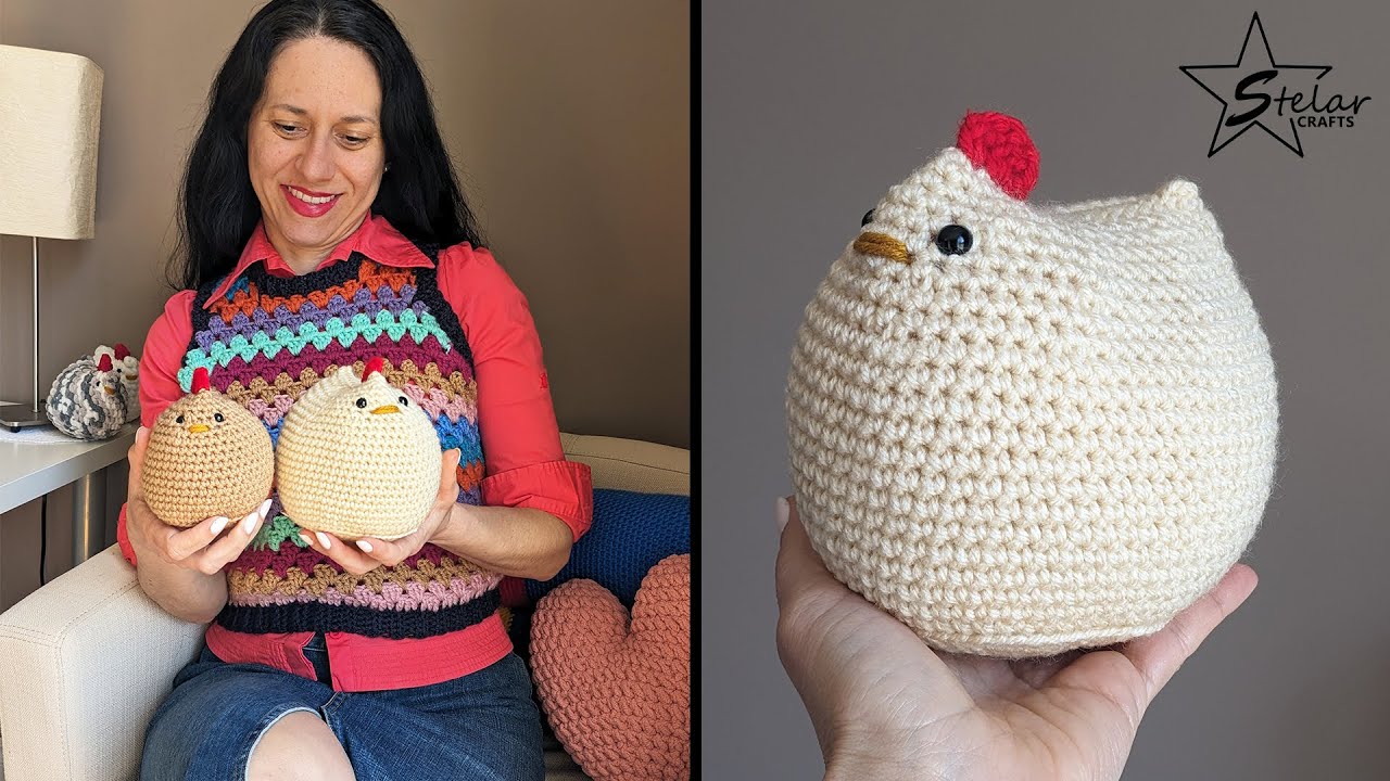 Схема вязания крючком цыплёнка амигуруми | Простой урок от StelarCrafts