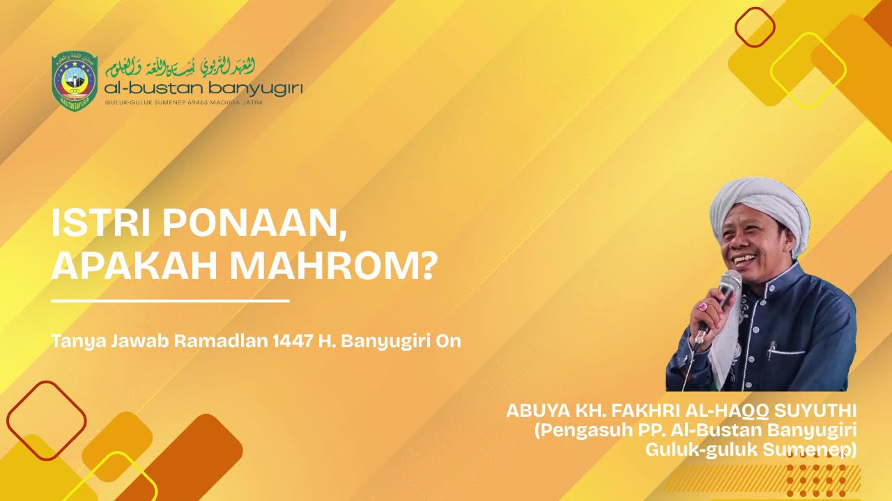 ISTRI PONAAN APAKAH MAHROM