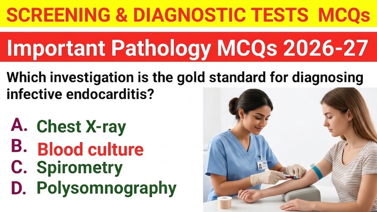 Топ-60 вопросов по скрининговым и диагностическим тестам 2026 | NCLEX, NMC UK, AIIMS NORCET, DHA,...