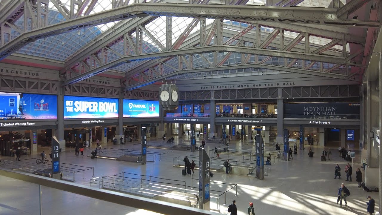 Walking Tour of NYC's Penn Station and the New Moynihan Train Hall - January 2024
