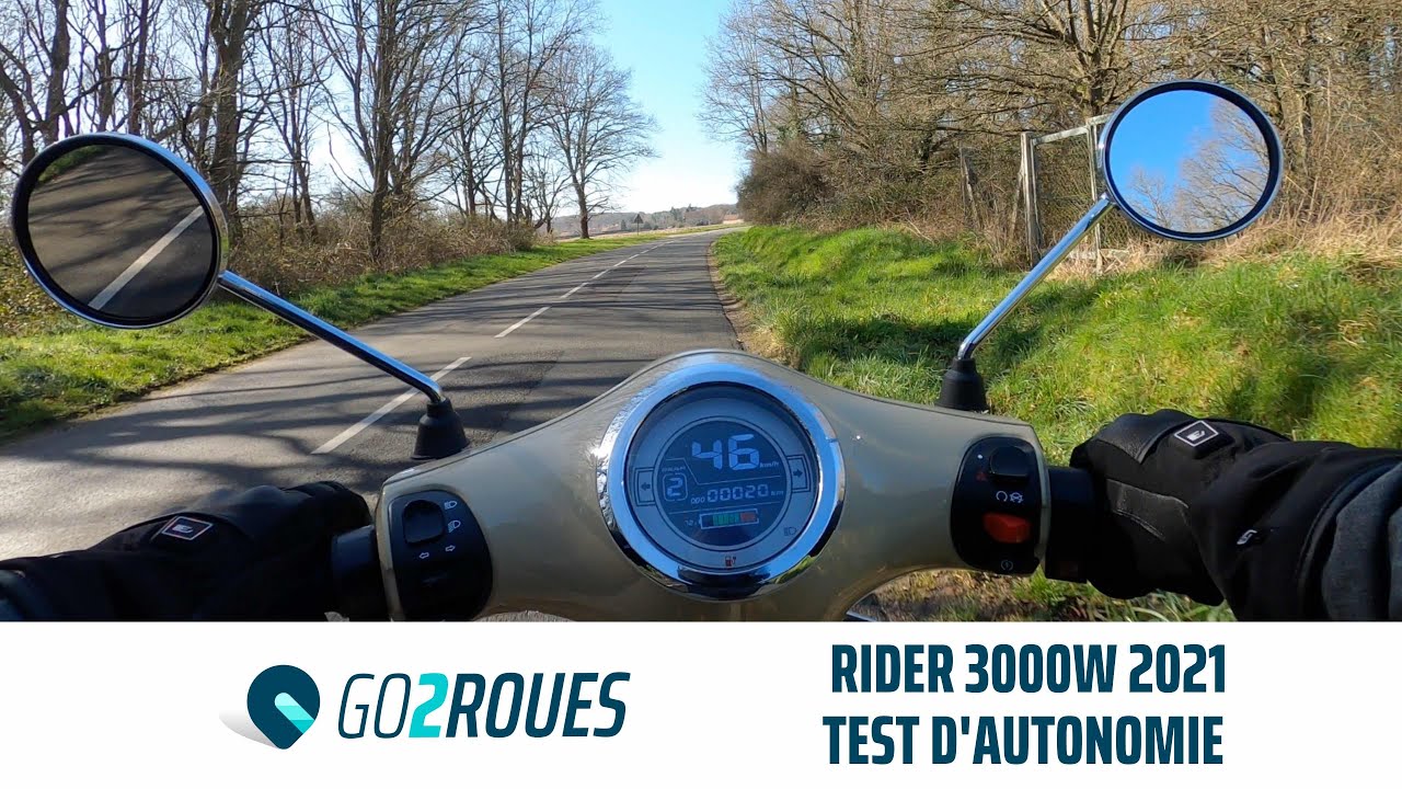Test d'autonomie r&eacute;elle Scooter Electrique - Rider 3000W 2021