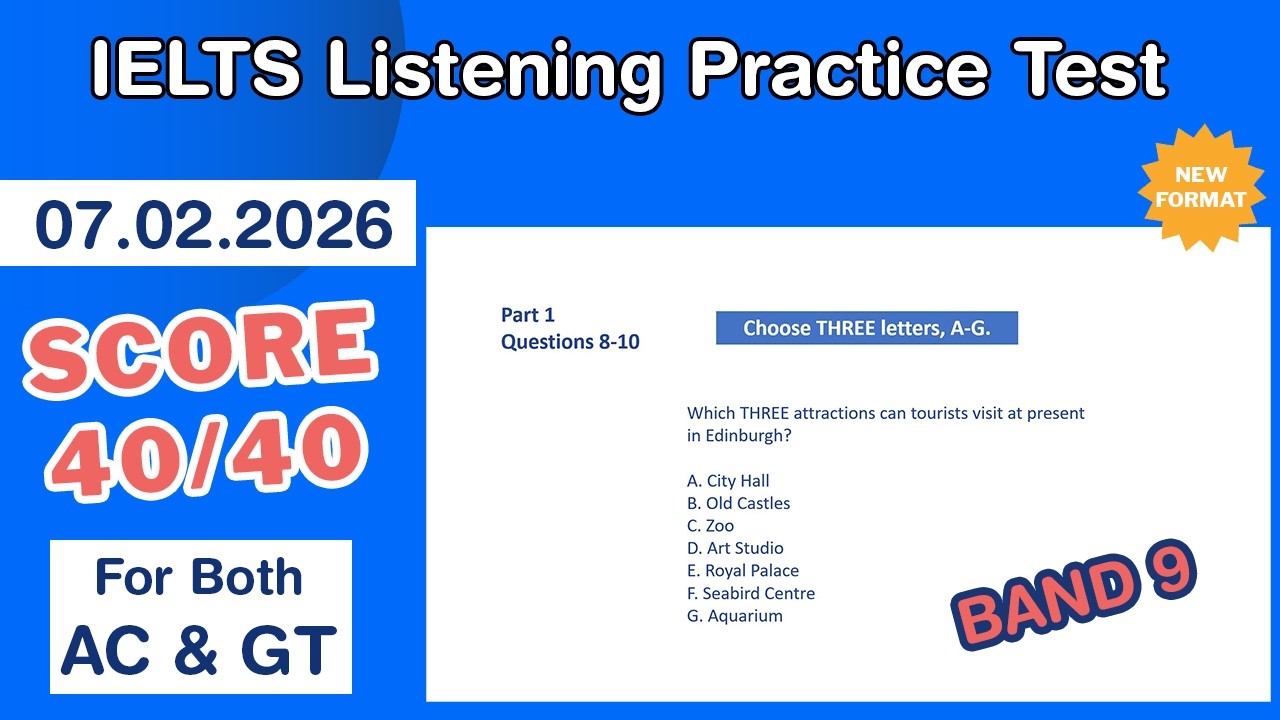 IELTS Listening Practice Test 2026 With Answers 07.02.2026 - Test #228