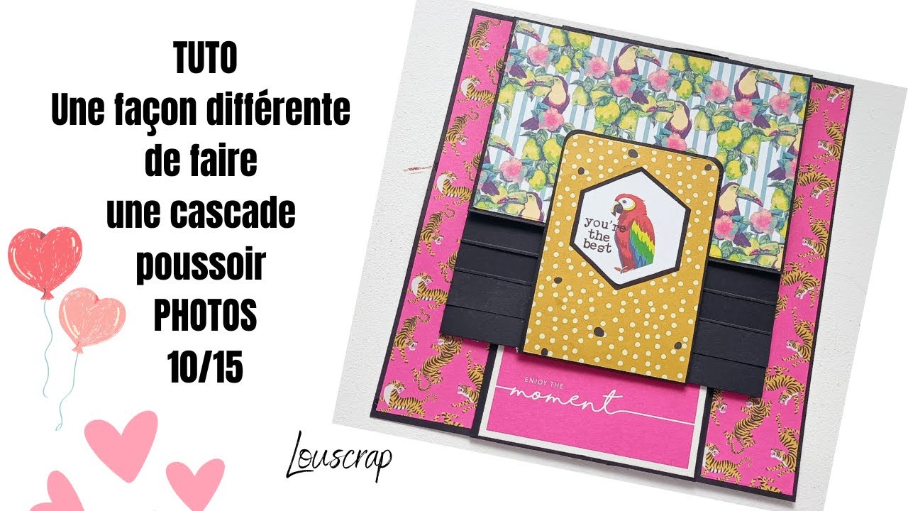 Tuto une autre façon de faire la cascade poussoir #scrapbook #scrapbooking #tutorielscrap