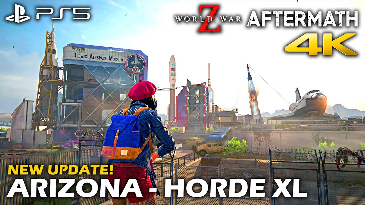 WORLD WAR Z: Aftermath (PS5) Battle of Arizona UPDATE - Horde Mode XL Gameplay | 30 Waves (4K 60FPS)