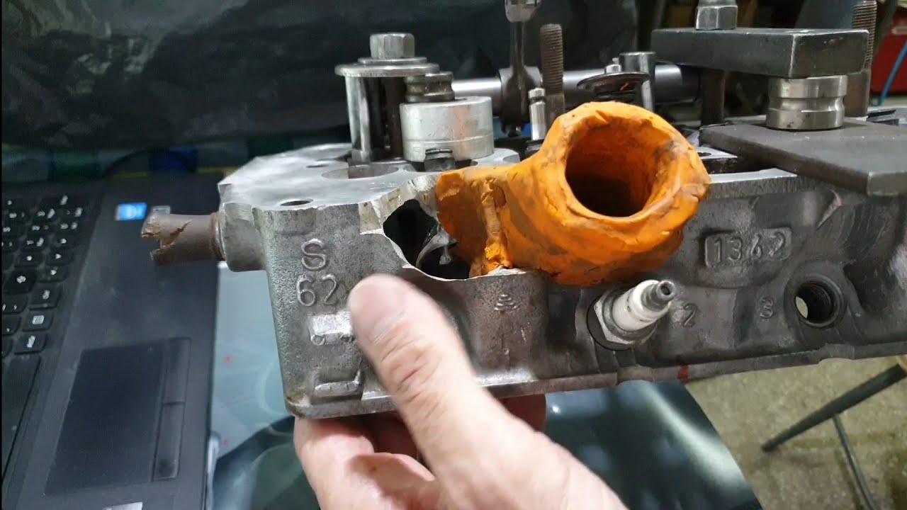 A112 ABARTH - 2° parte. Testata modificata sdoppiata al banco flussaggio.Elaborazione fai da te.