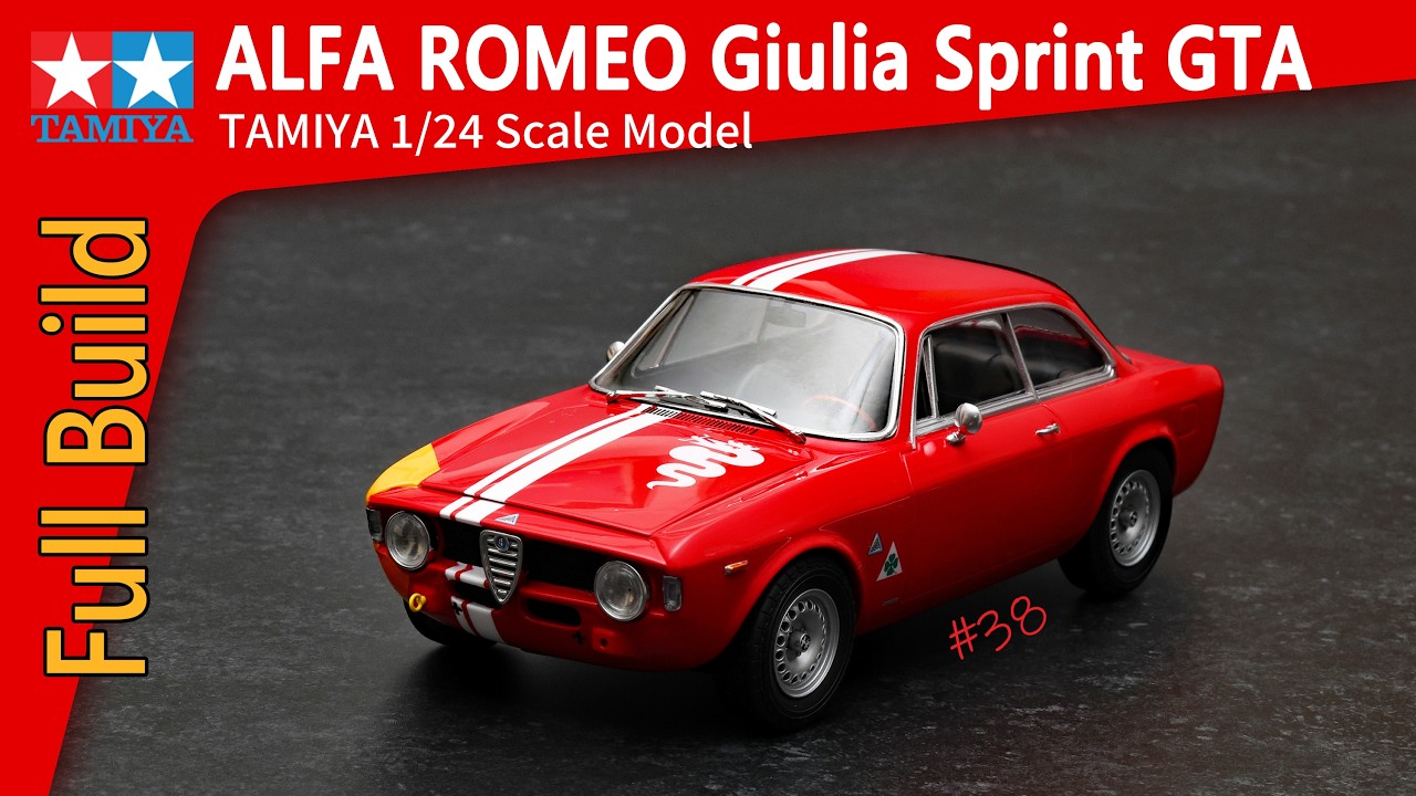 【カーモデル】Full Build Tamiya Alfa Romeo Giulia Sprint GTA : 1/24 Scale Model Car