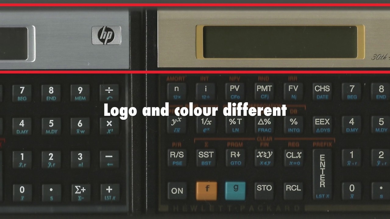 Comparing different versions of HP 12C