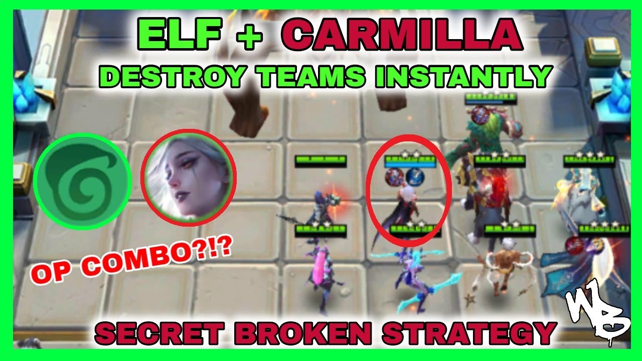 ELF + CARMILLA  NEW META SYNERGY BUILD - MAGIC CHESS BEST STRATEGY - Mobile Legends Bang Bang
