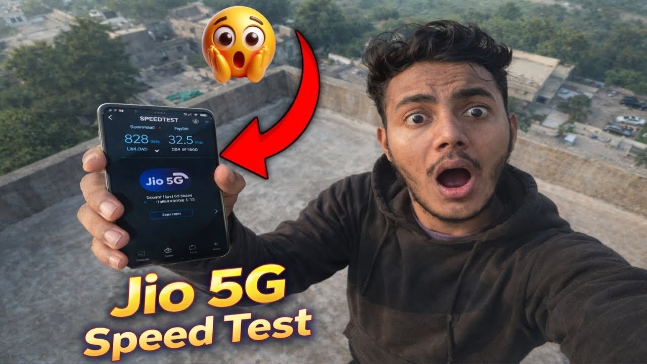 Village Area Jio 5G Speed Test 🔥 | Village Rooftop Mein 800+ Mbps Speed 😱 