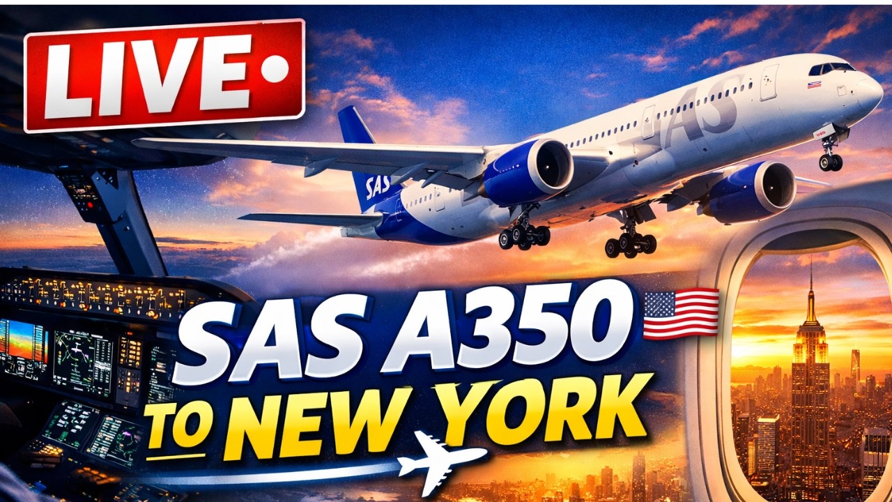 🔴 LIVE ✈️ SAS A350 Stockholm to New York | Full Long Haul Flight MSFS 2024