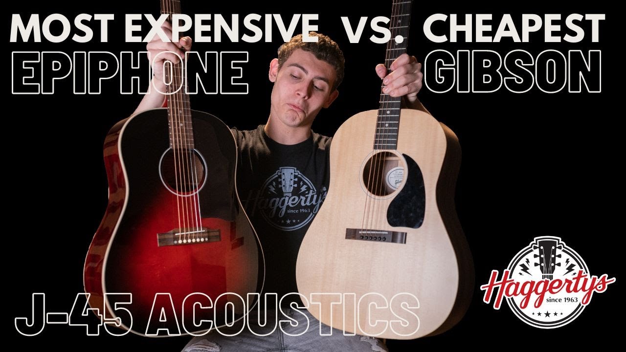 Самый дешевый Gibson J-45 против самого дорогого Epiphone J-45