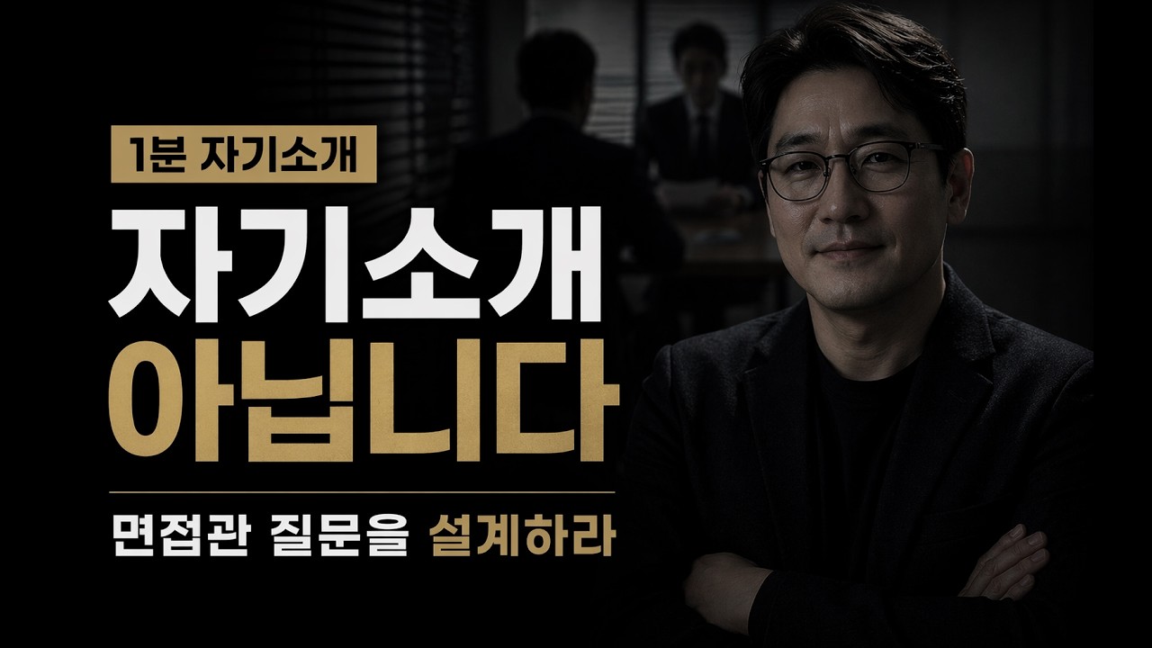 아무것도 몰라도 이대로 따라하면, 1분 자기소개 완성 (합격 예시)