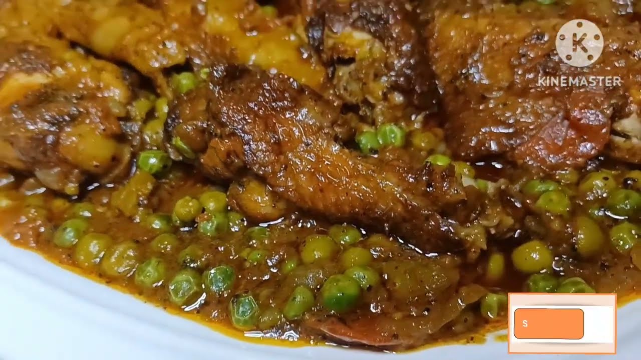 Petits pois aux ailes de poulet, délicieuse recette facile à cuisiner!