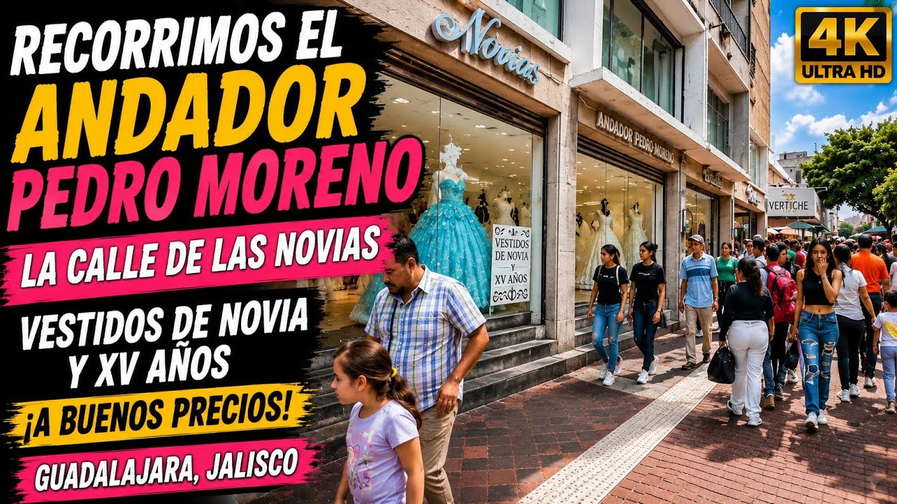  LA CALLE donde venden VESTIDOS DE  NOVIAS Y  15 AÑOS   Andador Pedro Moreno en GDL | Jalisco 🇲🇽