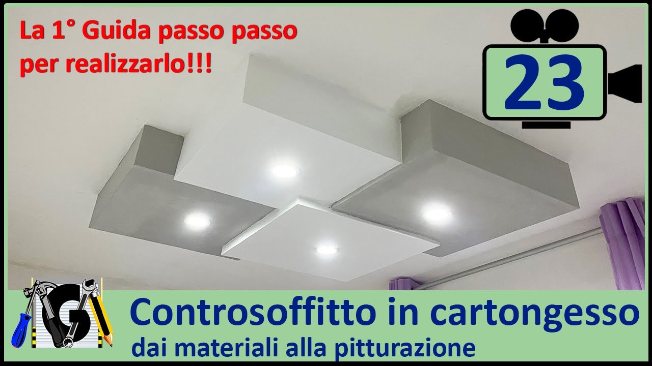 La 1° Guida Vera su Come realizzare un Controsoffitto in cartongesso fai da te con cambio di quota