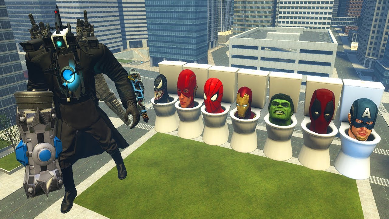 CAMERAMAN TITAN UPGRADED VS ALL SKIBIDI TOILET HEROES VS ALL MECHA BOSSES In Garry's Mod
